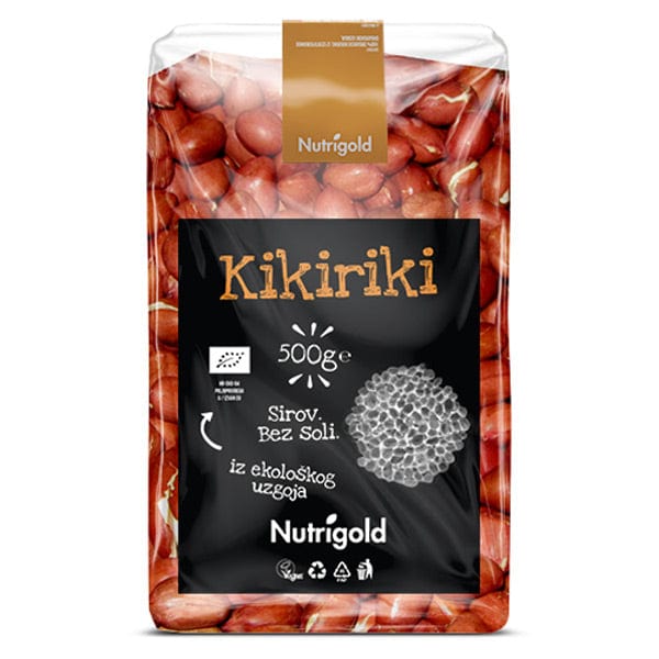 BIO Kikiriki oljušteni sirovi 500g Nutrigold - Alternativa Webshop