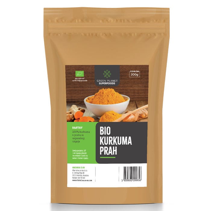 Bio kurkuma prah Green Planet Superfoods 200g - Alternativa Webshop