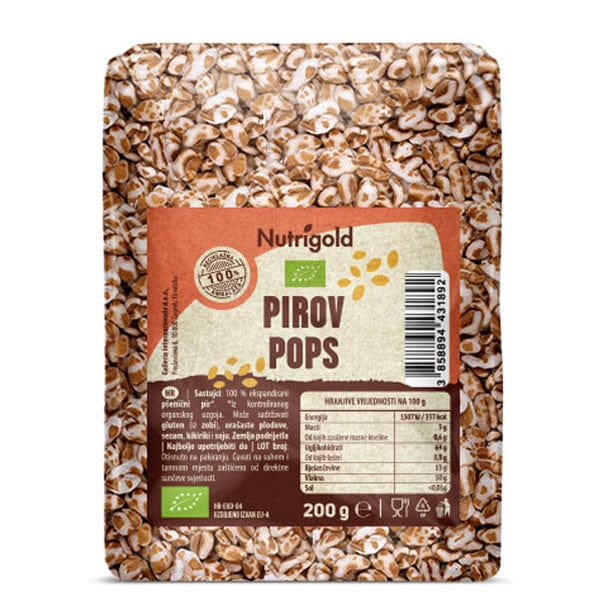 BIO pirov pops 200g Nutrigold - Alternativa Webshop