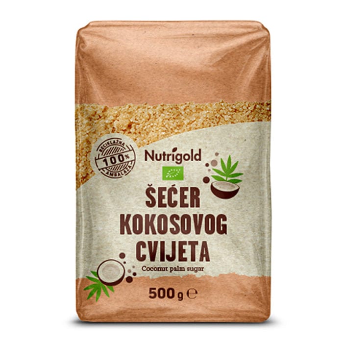BIO šećer kokosovog cvijeta 500g Nutrigold - Alternativa Webshop