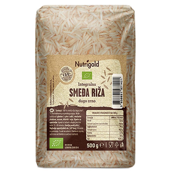 BIO Smeđa riža integralna 1kg Nutrigold - Alternativa Webshop