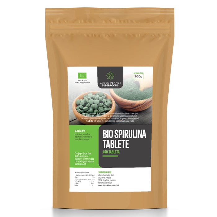 BIO spirulina tablete Green Planet Superfoods 400 kom - Alternativa Webshop