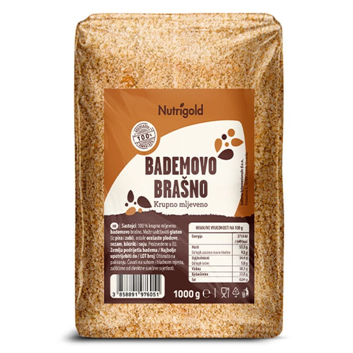 Brašno od badema krupnije mljeveno 1kg Nutrigold - Alternativa Webshop