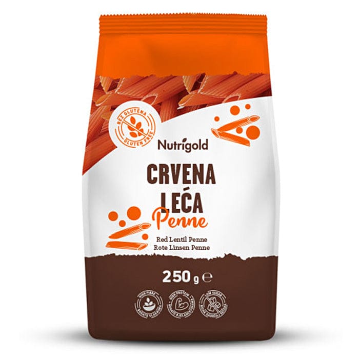 Tjestenina od crvene leće bez glutena Nutrigold 250g - Alternativa Webshop