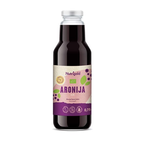 BIO Aronija 100%-tni sok 750ml Nutrigold - Alternativa Webshop