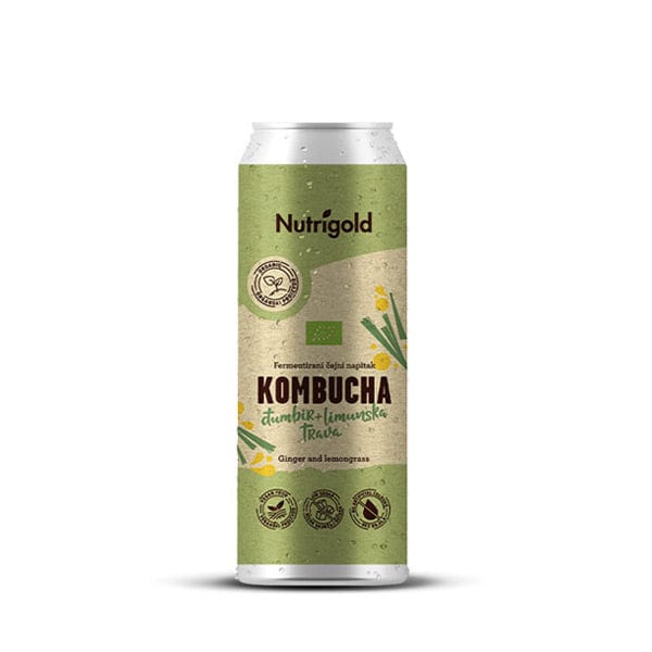 BIO Kombucha Đumbir & Limunska trava 330ml Nutrigold 330ml Nutrigold - Alternativa Webshop