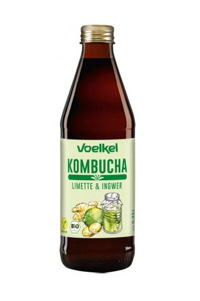 BIO Kombucha napitak s limetom i đumbirom Voelkel 330ml