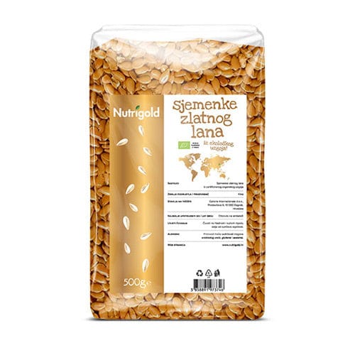 BIO Lanene sjemenke - zlatne 500g Nutrigold - Alternativa Webshop