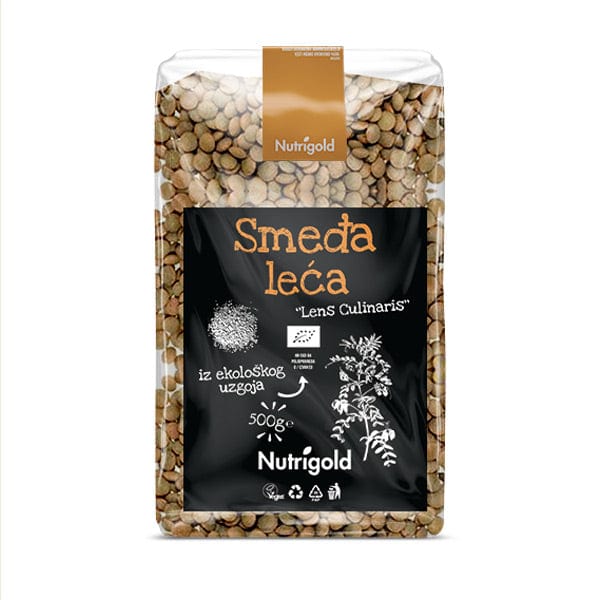 BIO Smeđa leća 500g Nutrigold - Alternativa Webshop