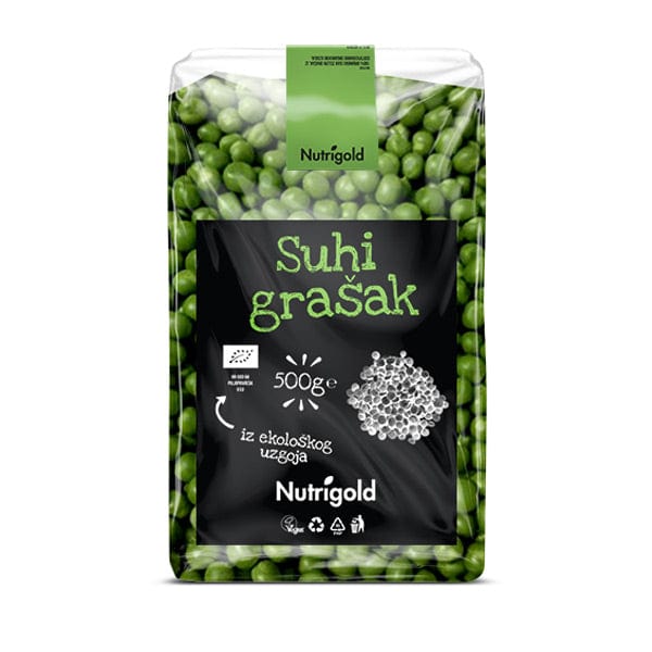 BIO Suhi grašak zeleni 500g Nutrigold - Alternativa Webshop