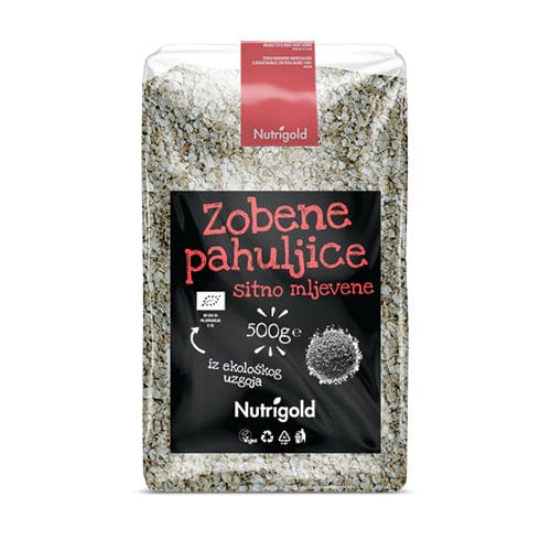 BIO Zobene pahuljice sitne 500g Nutrigold - Alternativa Webshop