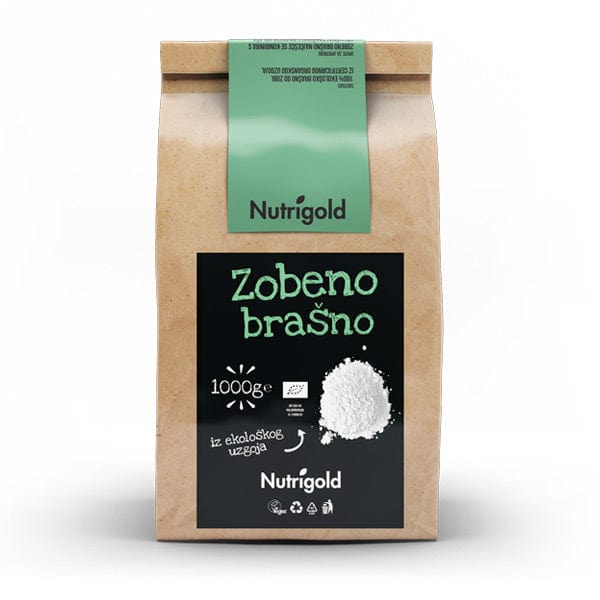 BIO Zobeno brašno 1kg Nutrigold - Alternativa Webshop