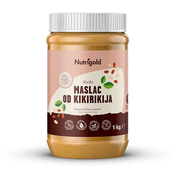 Glatki maslac od kikirikija 1kg Nutrigold - Alternativa Webshop