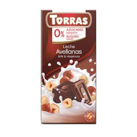 Mliječna čokolada s lješnjacima Torras 75g