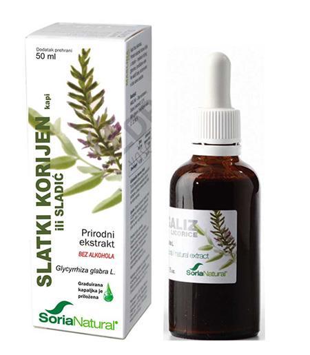 Slatki korijen (Sladić) bezalkoholni ekstrakt Soria Natural 50ml