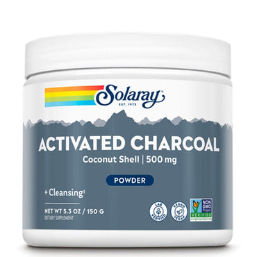 Activated Coconut Charcoal Aktivni ugljen Solaray 150g - Alternativa Webshop