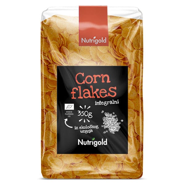 BIO Cornflakes Integralni 350g Nutrigold - Alternativa Webshop