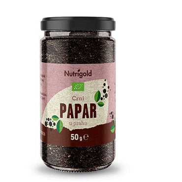 BIO crni papar u prahu staklenka 50g Nutrigold - Alternativa Webshop