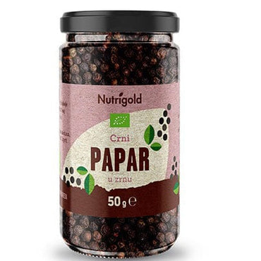 BIO crni papar u zrnu staklenka 50g Nutrigold - Alternativa Webshop