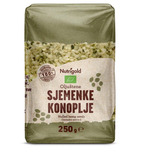 BIO Konopljine sjemenke oljuštene 250g Nutrigold - Alternativa Webshop