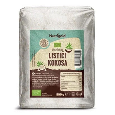 BIO Naribani listići kokosa 500g Nutrigold - Alternativa Webshop
