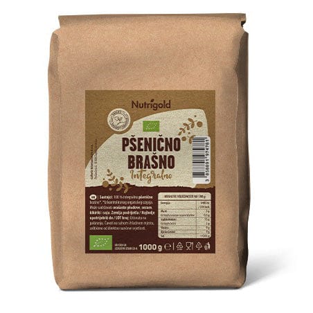 BIO Pšenično brašno Integralno 1kg Nutrigold - Alternativa Webshop