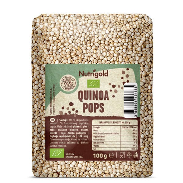 BIO quinoa pops 200g Nutrigold - Alternativa Webshop