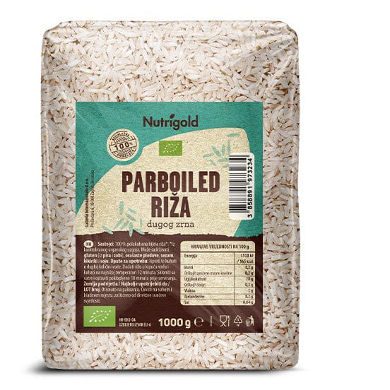 BIO Riža parboiled - polukuhana/parena 1kg Nutrigold - Alternativa Webshop