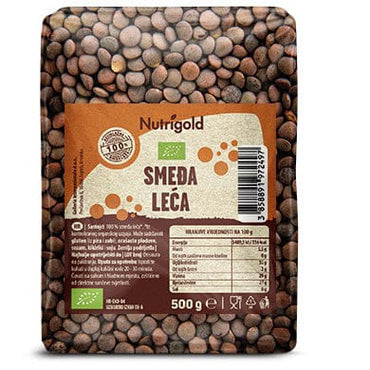 BIO Smeđa leća 500g Nutrigold - Alternativa Webshop