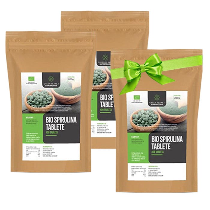 BIO spirulina tablete Green Planet Superfoods 400 kom  2+1 GRATIS - Alternativa Webshop