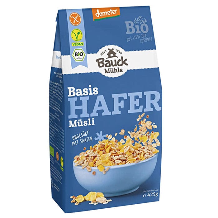 BIO Zobeni muesli s quinoom, hrskavim pahuljicama i vanilijom bez glutena Bauck Hof 425g - Alternativa Webshop