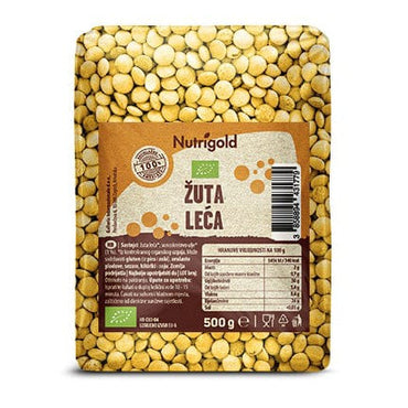 BIO Žuta leća 500g Nutrigold - Alternativa Webshop