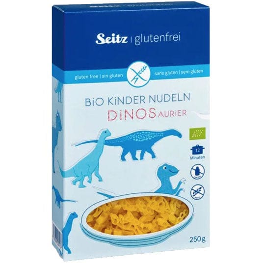 EKO tjestenina od kukuruza i riže bez glutena dinos kids ALB GOLD 250g - Alternativa Webshop