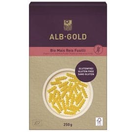 EKO tjestenina od kukuruza i riže fusilli bez glutena ALB GOLD 250 g - Alternativa Webshop