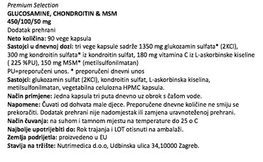 Glukozamin, kondroitin & MSM Nutrimedica 90 kapsula - Alternativa Webshop