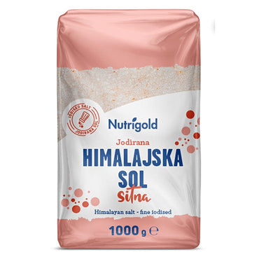 Himalajska sol sitno mljevena jodirana Nutrigold 1kg - Alternativa Webshop