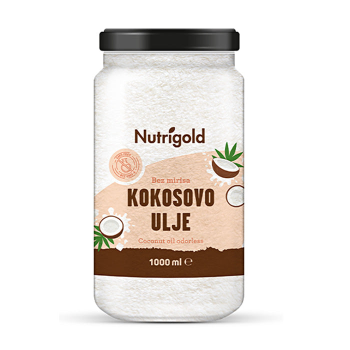 Kokosovo ulje bez mirisa staklenka 1000ml Nutrigold