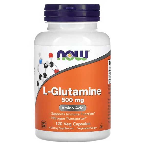 L-glutamin 500mg NOW Foods 120 biljnih kapsula - Alternativa Webshop