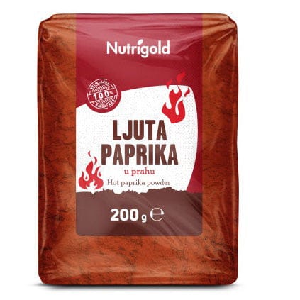 Ljuta Paprika u prahu 200g Nutrigold - Alternativa Webshop