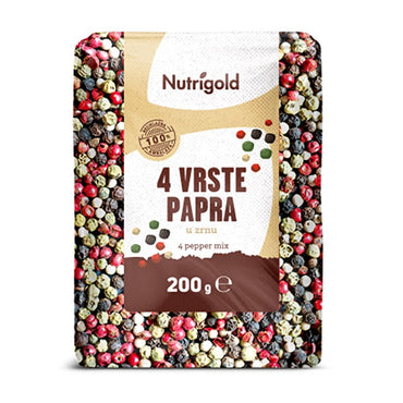 Mješavina 4 papra u zrnu Nutrigold 200g - Alternativa Webshop