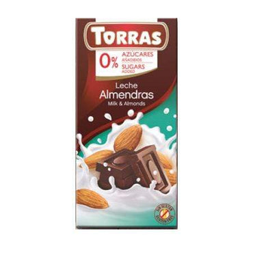 Mliječna čokolada s bademima Torras 75g Akcija - Alternativa Webshop
