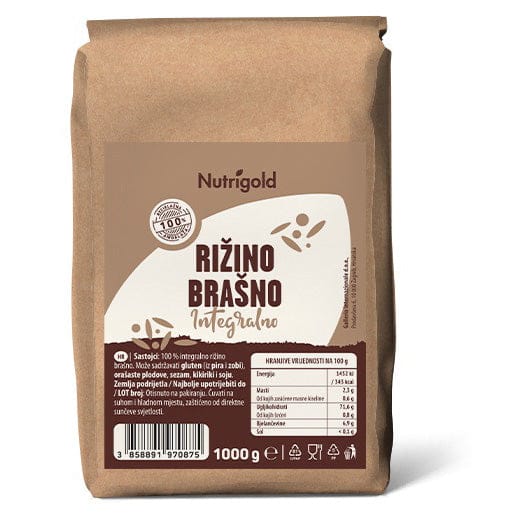 Rižino brašno integralno 1kg Nutrigold - Alternativa Webshop