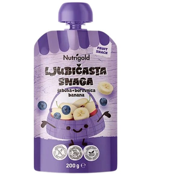 Voćna kaša Ljubičasta snaga  Nutrigold 200g - Alternativa Webshop