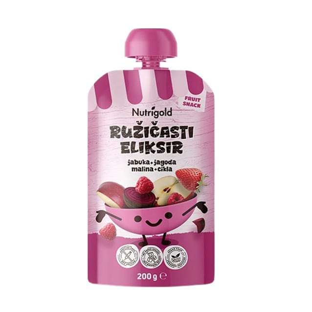 Voćna kaša Ružičasti eliksirt Nutrigold 200 g - Alternativa Webshop