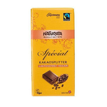 BIO Čokolada s komadićima kakao zrna bez laktoze Naturata 100g