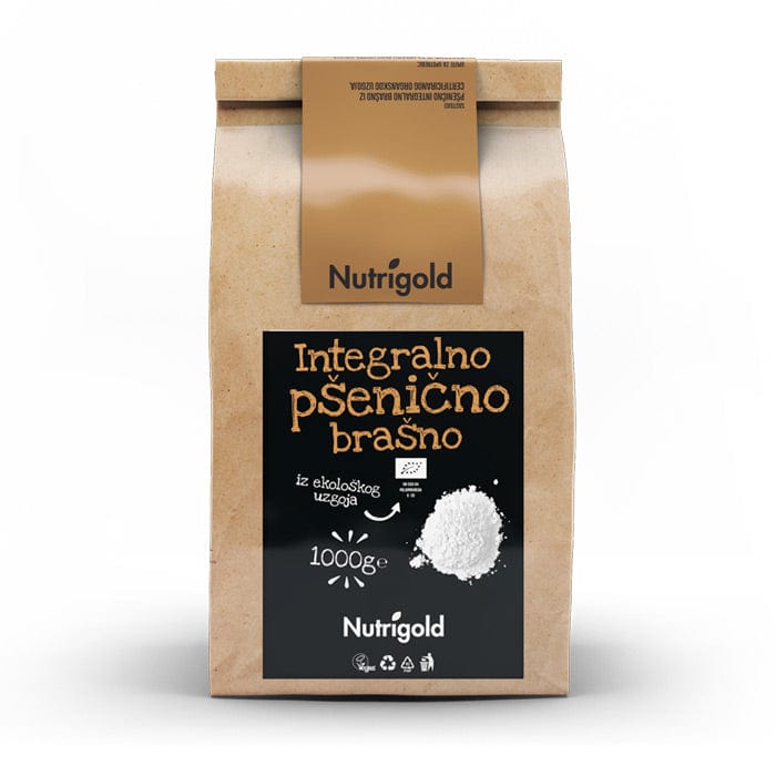 BIO Pšenično brašno Integralno 1kg Nutrigold - Alternativa Webshop