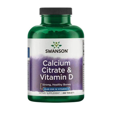 Calcium citrate & Vitamin D Swanson 250 tableta - Alternativa Webshop
