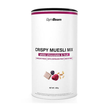 Crispy Muesli Mix Bijela čokolada i voće GymBeam 420g - Alternativa Webshop