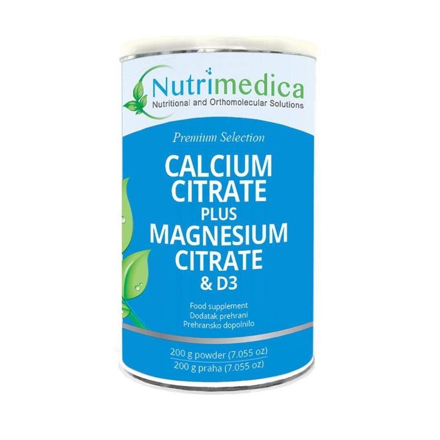 Kalcij citrat s magnezij citratom i vitaminom D3 u prahu Nutrimedica 200g - Alternativa Webshop