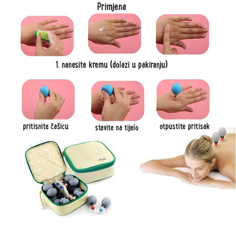 Magnetski cupping set - cupping, magnetoterapija i akupunktura u jednom - 12 komada - Alternativa Webshop